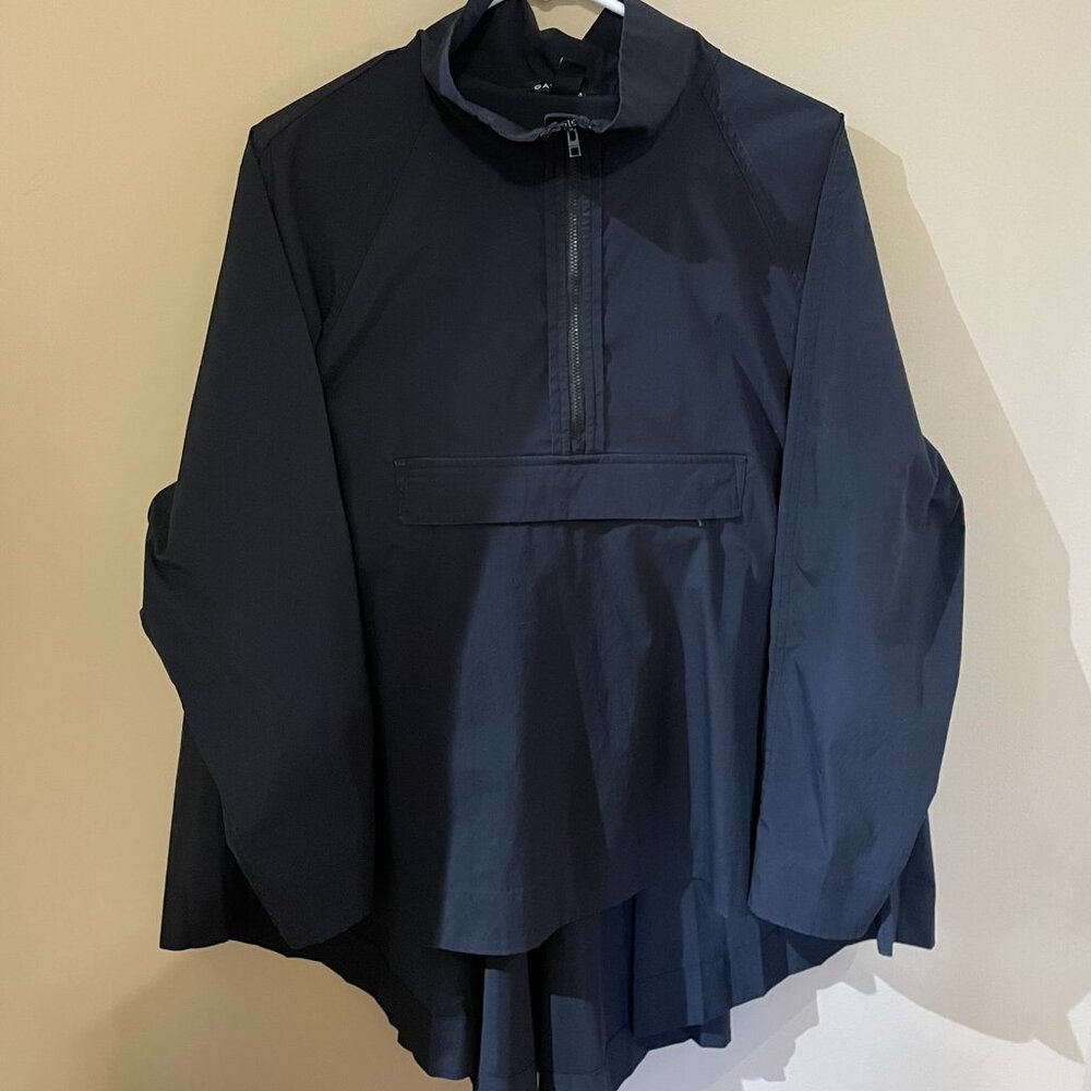 Athleta Black Tunic Windbreaker Pleated - Womens Size M